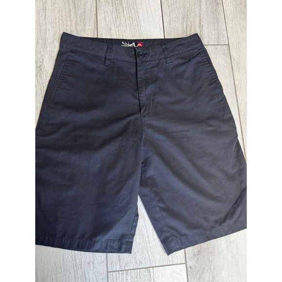 Quiksilver Other - Quiksilver Mens Black Casual Chino Shorts Size 34 Flat Front